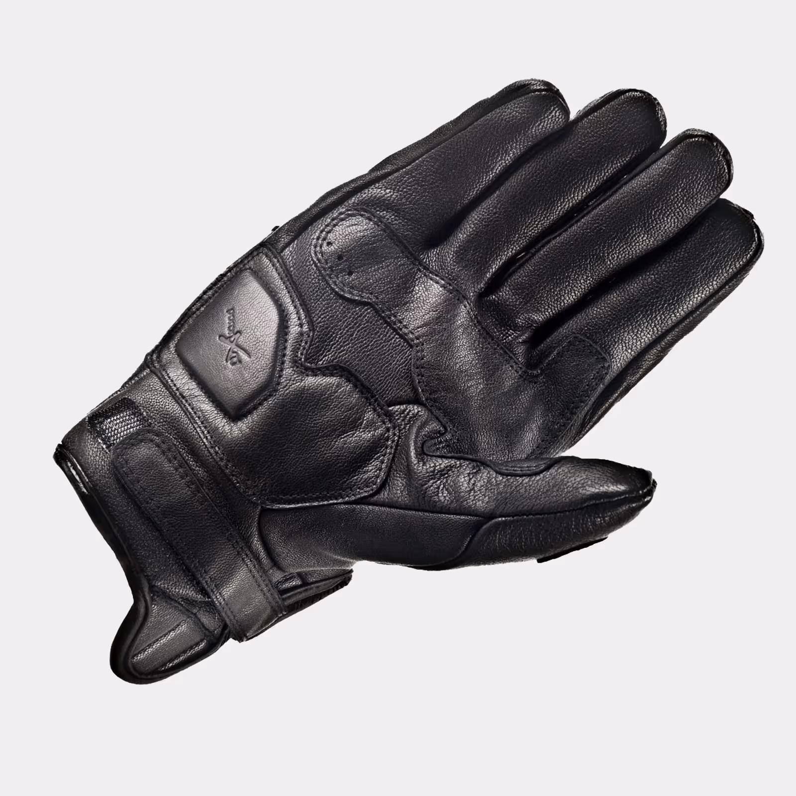 Caliber_Black_shadow_front_Motorcycle_gloves