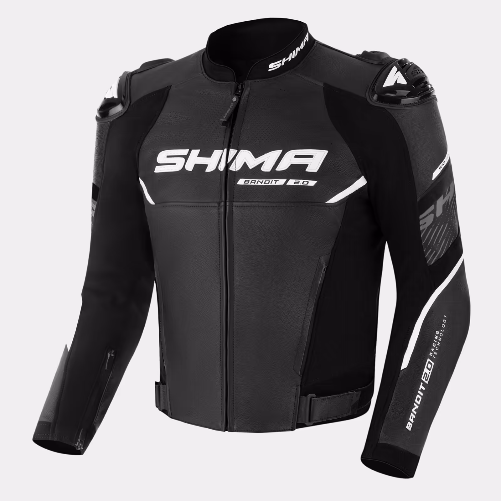SHIMA_BANDIT_2.0_BLACK_FRONT_Motorcycle_Jacket_Men
