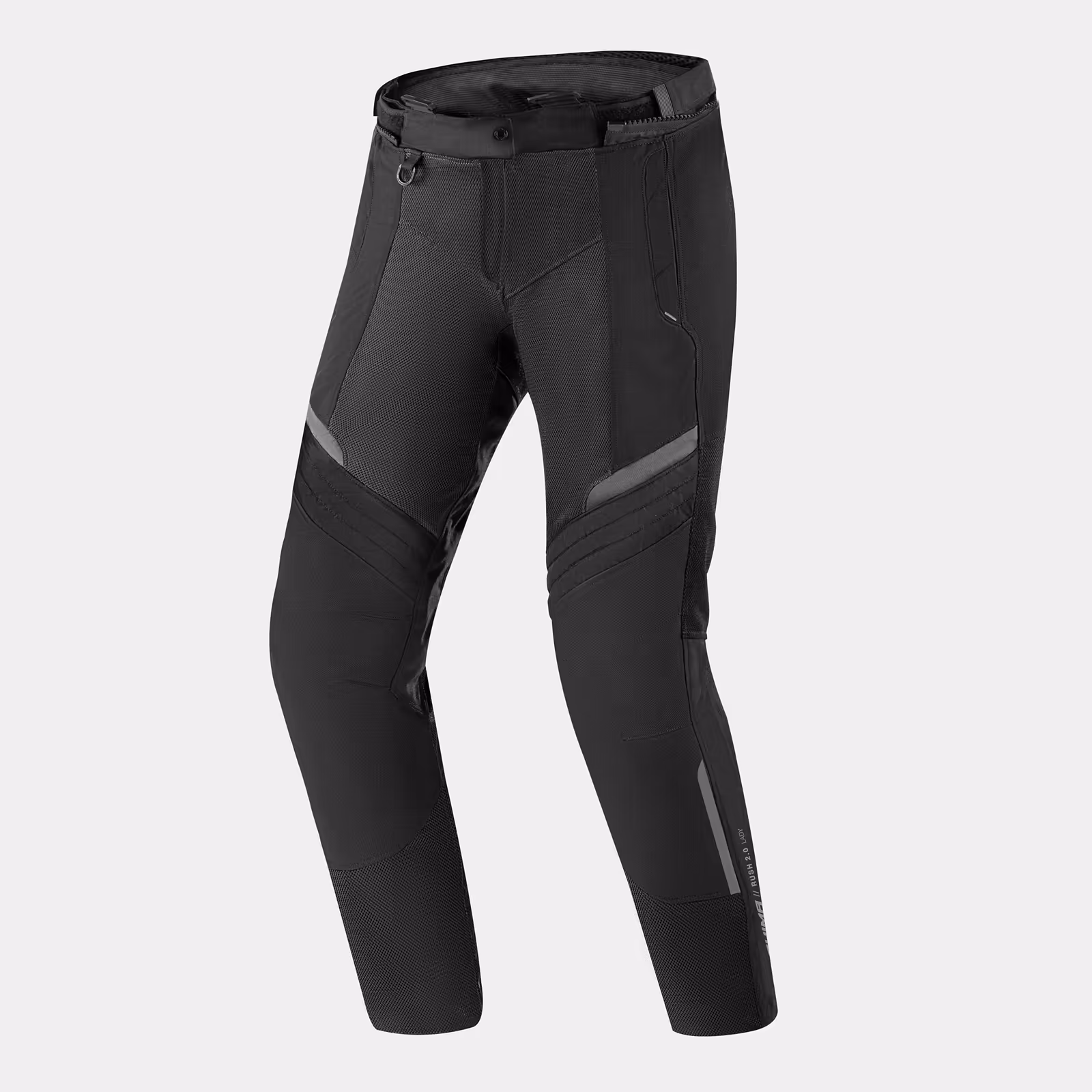 SHIMA_RUSH_PANTS_VENTED_BLACK_FRONT_2500X2500_Motorcycle_trousers